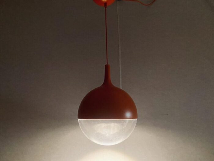 vintage space age orange ceiling lamp vaster by knut hagberg for ikea sweden 7395