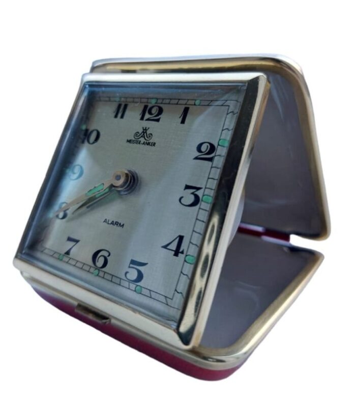 vintage travel alarm clock from meister anker 1955 1