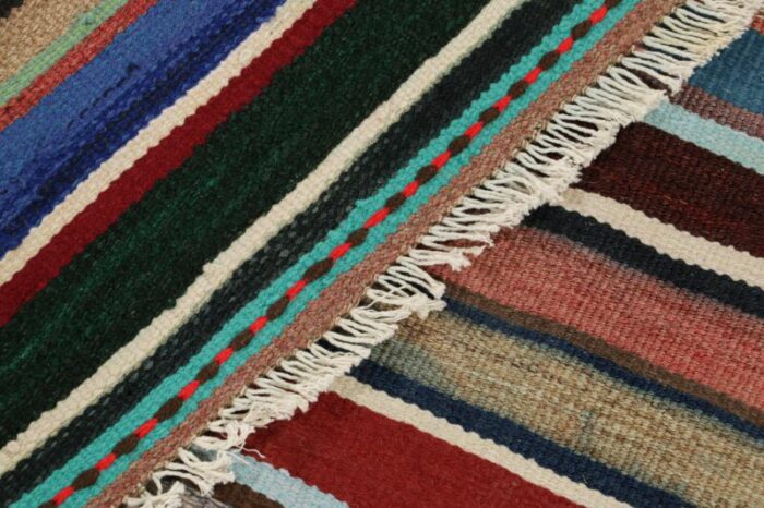 vintage turkish kilim with polychromatic stripes from rug and kilim 1732