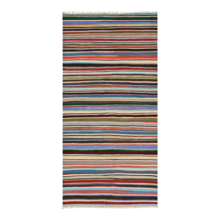 vintage turkish kilim with polychromatic stripes from rug and kilim 4645