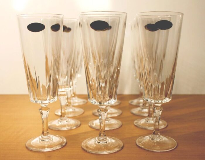 vintage versailles champagne flutes 1970s set of 12 10