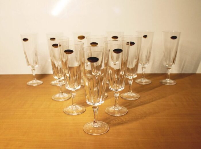 vintage versailles champagne flutes 1970s set of 12 11