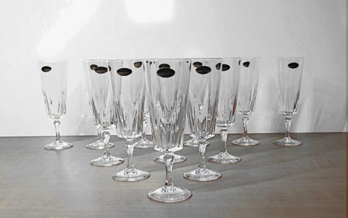 vintage versailles champagne flutes 1970s set of 12 2