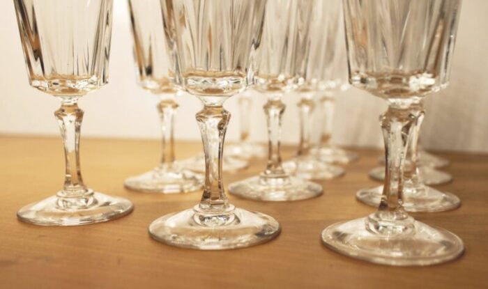 vintage versailles champagne flutes 1970s set of 12 3