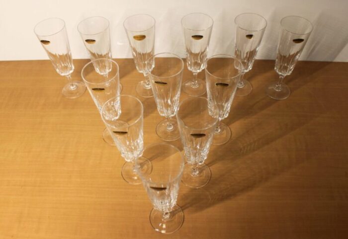 vintage versailles champagne flutes 1970s set of 12 4