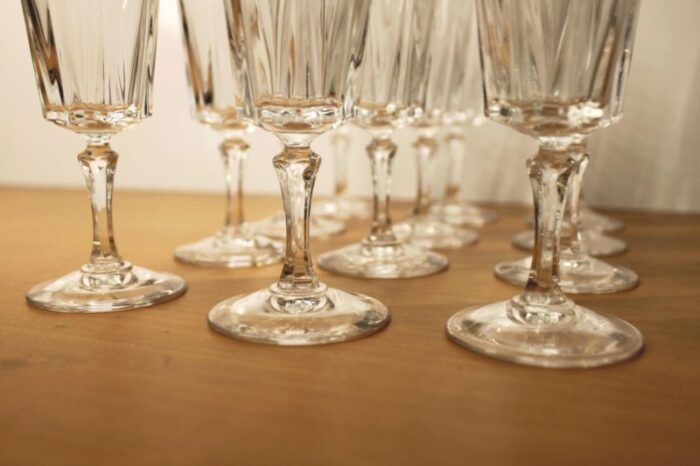 vintage versailles champagne flutes 1970s set of 12 5