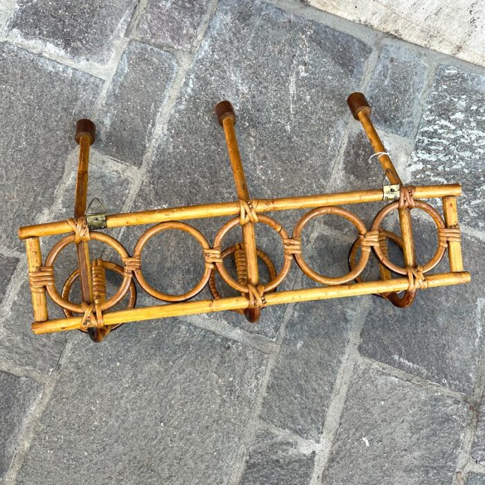 vintage wall bamboo hanger italy 8