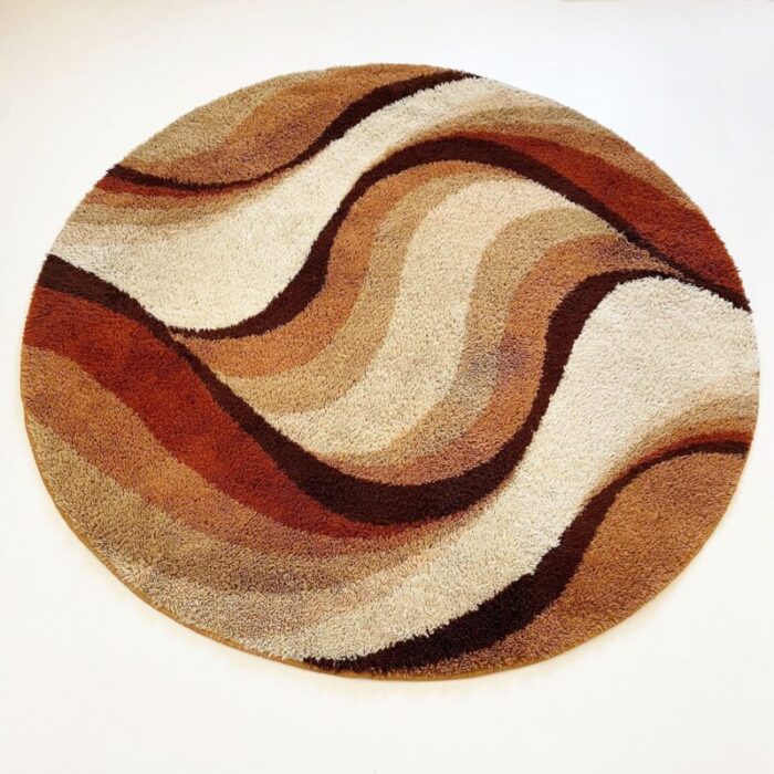 vintage wave high pile rya rug by prinstapijt desso netherlands 1970s 2