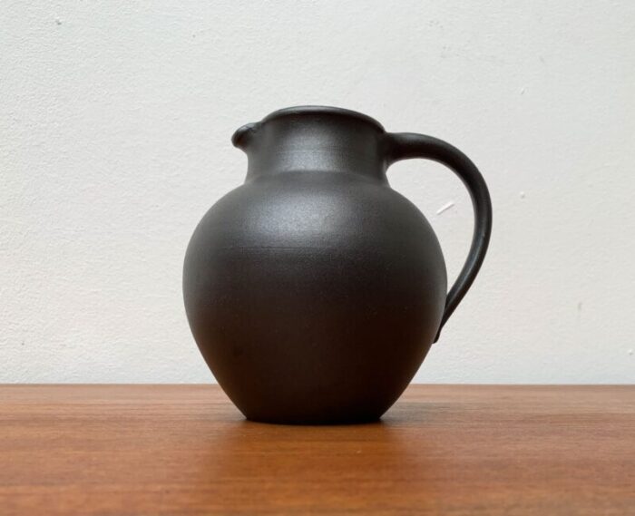 vintage west german studio pottery carafe vase by eva kumpmann 1970s 14