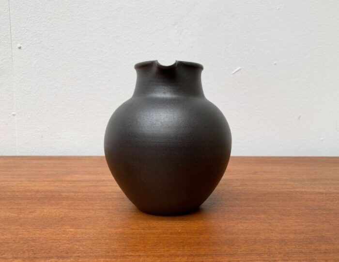 vintage west german studio pottery carafe vase by eva kumpmann 1970s 6