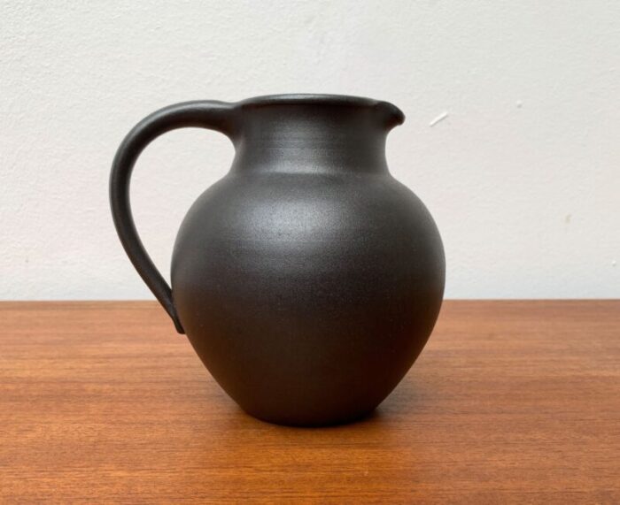 vintage west german studio pottery carafe vase by eva kumpmann 1970s 8