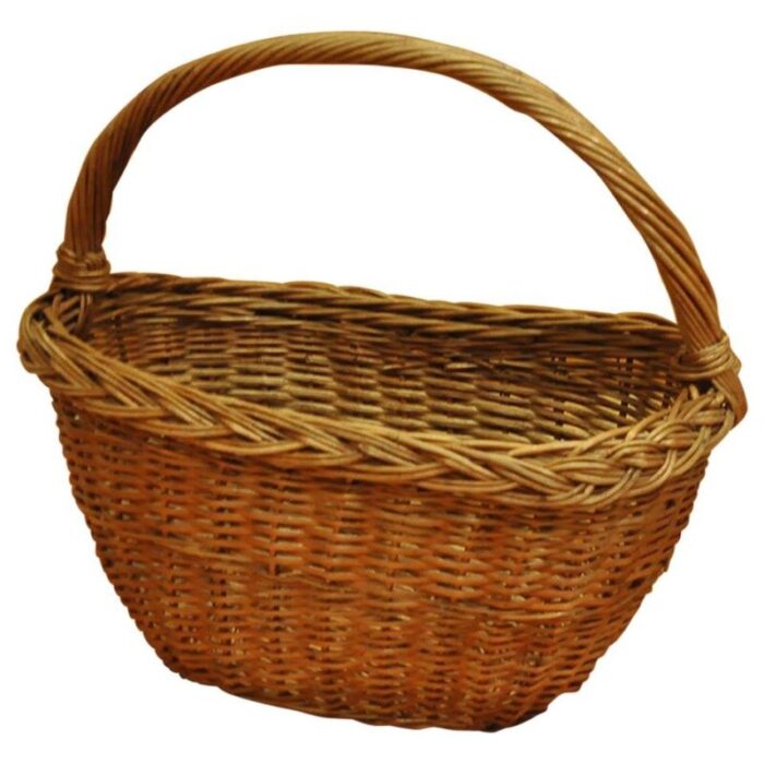 vintage wicker basket 1950s 1