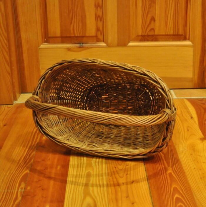 vintage wicker basket 1950s 6