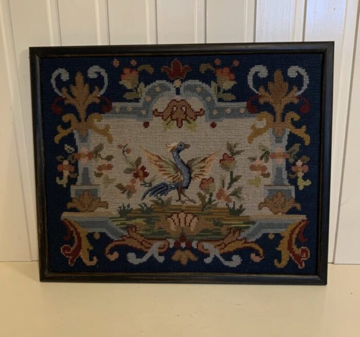 vintage wool framed tapestry 2