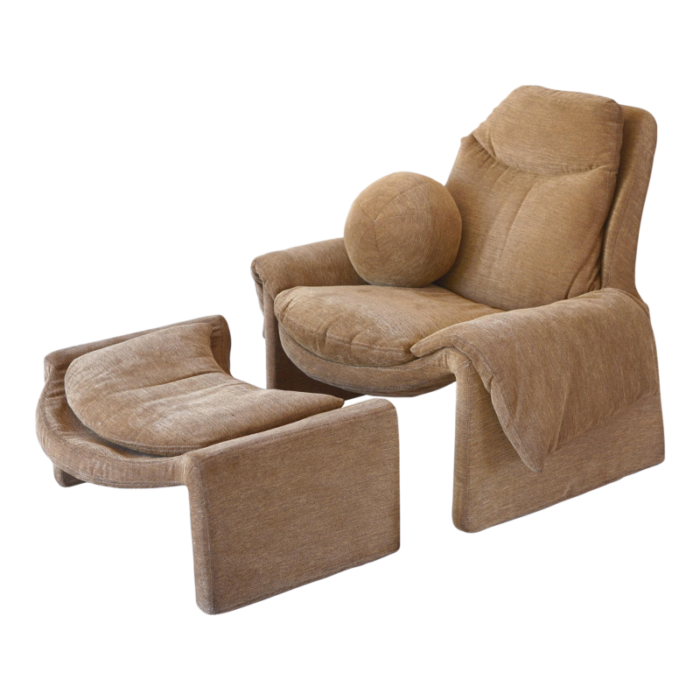 vittorio introini p60 lounge chair and ottoman set 9829