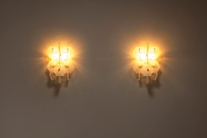 wall lights by carlo nason for mazzega set of 2 0872