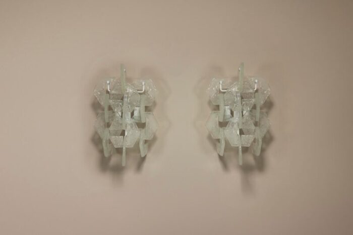 wall lights by carlo nason for mazzega set of 2 7735