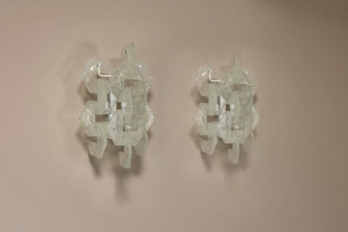 wall lights by carlo nason for mazzega set of 2 8423