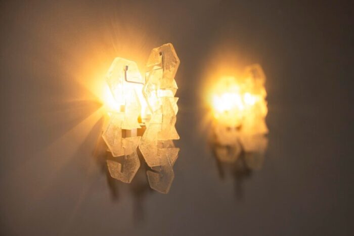 wall lights by carlo nason for mazzega set of 2 9602