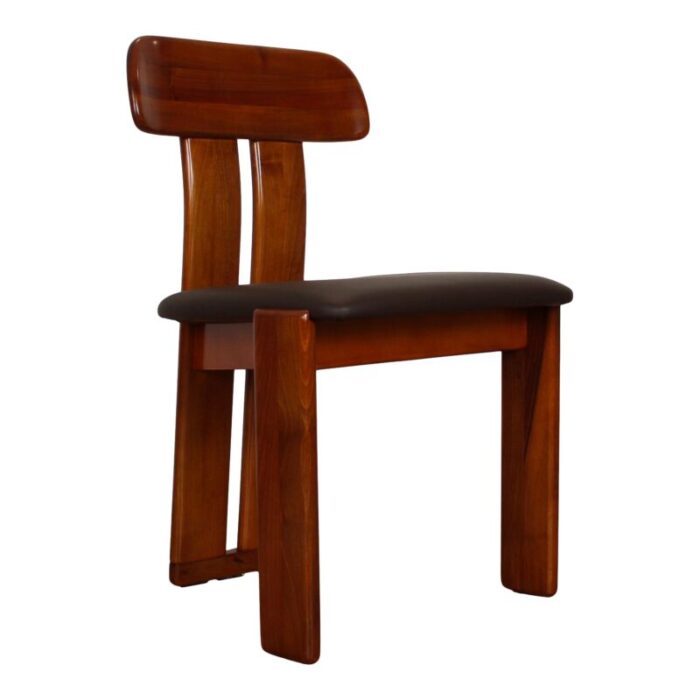 walnut sapporo dining chairs by mario marenco for mobilgirgi 1970s set of 8 2736