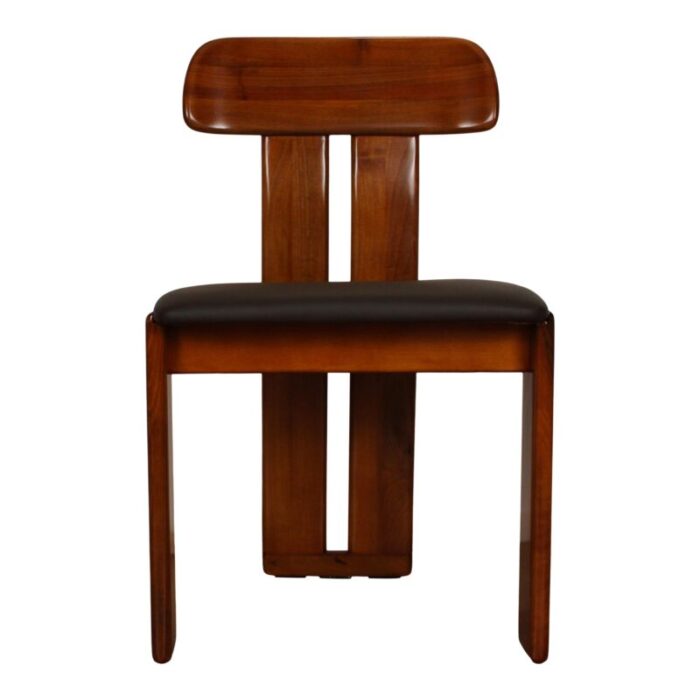 walnut sapporo dining chairs by mario marenco for mobilgirgi 1970s set of 8 6966