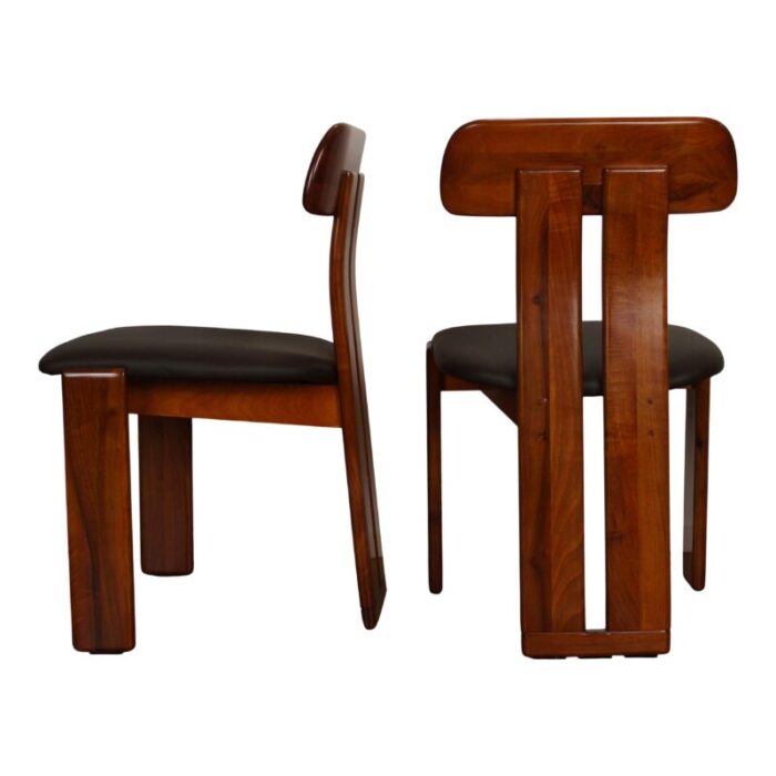 walnut sapporo dining chairs by mario marenco for mobilgirgi 1970s set of 8 8996