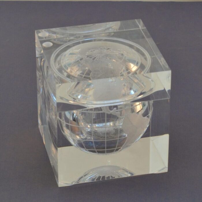 world globe acrylic cube ice bucket by alessandro albrizzi 1960s 11