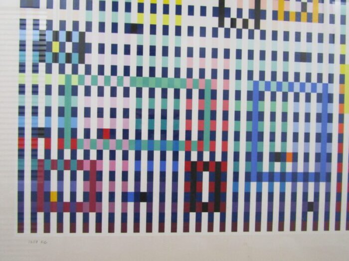 yaacov agam magic raindrop ii serigraph signed and numbered 1318 hc framed 9164